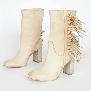 Free People ivory western boot